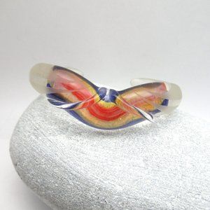 Glass cuff bracelet